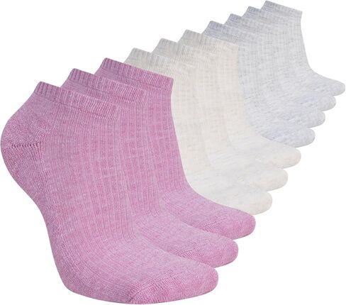 Skechers Women's 10-pack Half Terry Classic Low Cut Socks, Comfort-fit & Cushioned Footbed in Kuwait
