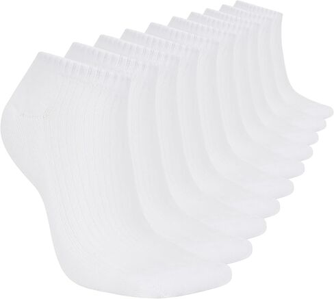 Skechers Women's 10-pack Half Terry Classic Low Cut Socks, Comfort-fit & Cushioned Footbed in Kuwait