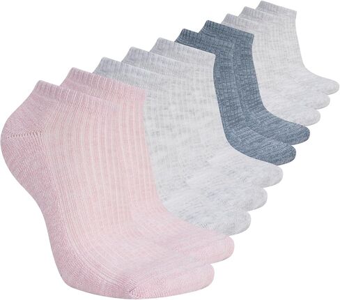Skechers Women's 10-pack Half Terry Classic Low Cut Socks, Comfort-fit & Cushioned Footbed in Kuwait