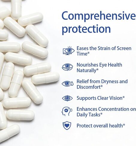 Neurobella Eye Care Formula, 15-in-1 Advanced Eye Care Formula, Eye Nutrition Support Capsules. Contains Lutein, zeaxanthin,Saffron, Blueberry Extract and Multiple Vitamins. 90 Capsules. in Saudi Arabia