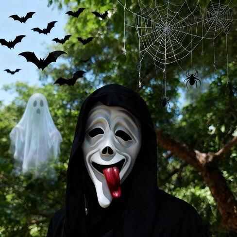 Scary Ghost Mask,skull horror movie full head mask, Halloween Face Mask,latex,high elasticity,Cosplay Party props. in Saudi Arabia