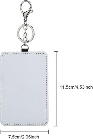 10 Pack Sublimation Card Holder Blanks Keychains, Heat Transfer Press Blank Luggage Tags, PU Leather Card Carrier Case with Customized Photo Personalized Gifts for Women (10) in Saudi Arabia