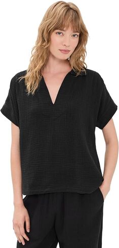 Faherty Women's Dune Cotton Gauze Zoe Top in Kuwait