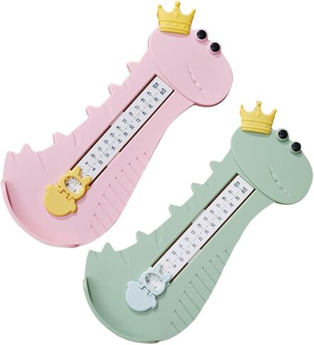 2pcs Foot Measuring Ruler with Size Chart, Shoe Sizer Measuring Device, Length Gauge for Home Use in Kuwait