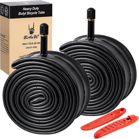 26" Heavy Duty Bike Tube 26x1.75/2.25 AV32mm Bicycle Tube 26 Bike Inner Tube Compatible with 26x1.75/1.95/2.0/2.10/2.125/2.20/2.25 Schrader Valve Bike Inner Tube-1 PCS in Saudi Arabia