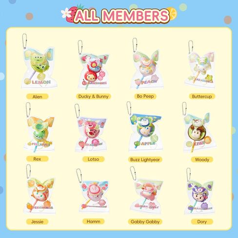 MINISO Disney Pixar Toy Story Fruit Market Series Candy Blind Box Keychain – Fruit-Shaped Pendant with Matching Mini Ring, Random Collectible Surprise Gift for Fans & Bag Decor (Single Box) in Kuwait