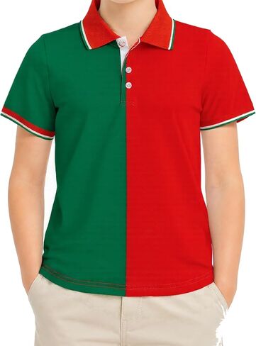 Boys Performance Polo Shirt Short Sleeve UPF 50+ Dry Fit Quick Dry Stretch Golf Shirt Soccer 2026 in Kuwait
