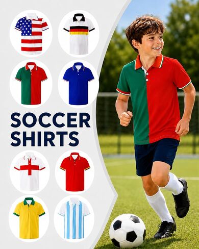Boys Performance Polo Shirt Short Sleeve UPF 50+ Dry Fit Quick Dry Stretch Golf Shirt Soccer 2026 in Kuwait