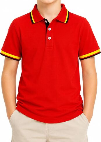 Boys Performance Polo Shirt Short Sleeve UPF 50+ Dry Fit Quick Dry Stretch Golf Shirt Soccer 2026 in Kuwait