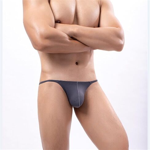 Mens Boxer Briefs Underwear Pack Cool Cotton Sexy Stretch Seamless Light Comfortable Casual Loose Stretchy Quick Dry Elastic Sports Elegant Ultra Thin Grey in Kuwait