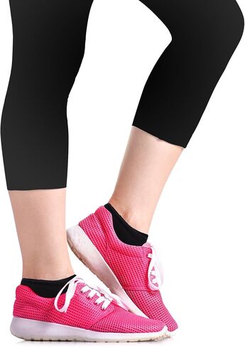 On The Go! Women's Light Weight Low Cut Ankle Length Performance Socks with Arch Support Moisture Wicking Fibers (6 Pair Pack, White) in Saudi Arabia