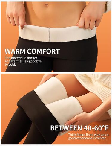 Bluemaple Fleece Lined Leggings for Women High Waisted Tummy Control Thermal Warm Winter for Women Workout Yoga Pants in Saudi Arabia