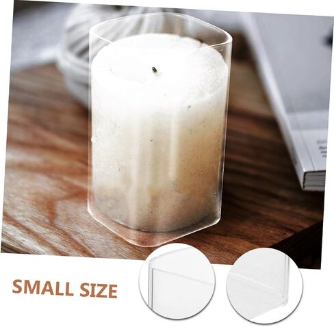 DECHOUS Glass Candle Holder Sleeve, Open-Ended Cylinder, 6x15cm Glass Candle Cover for Home and Wedding Table Decor in Kuwait