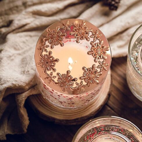 Candle Toppers Zinc Alloy Accelerate Melting Decorative Sturdy Glass Candle Sleeve for Bar Bedroom Party Home Decor, Gold in Kuwait