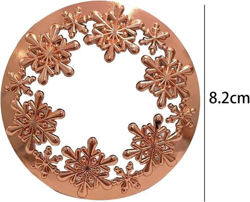 Candle Toppers Zinc Alloy Accelerate Melting Decorative Sturdy Glass Candle Sleeve for Bar Bedroom Party Home Decor, Gold in Kuwait