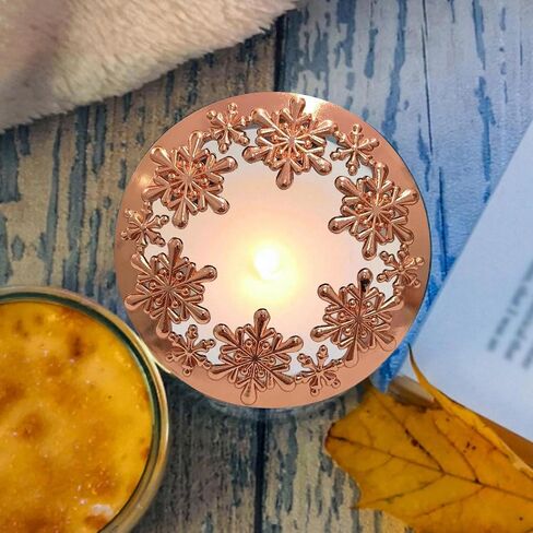 Candle Toppers Zinc Alloy Accelerate Melting Decorative Sturdy Glass Candle Sleeve for Bar Bedroom Party Home Decor, Gold in Kuwait