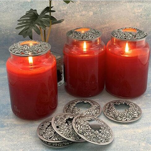 Baoblaze 2X Candle Topper Candle Topper Shade Jar Lid Shade Sleeves for Jar Candles Evenly in Jar Table Centerpiece Decor in Kuwait