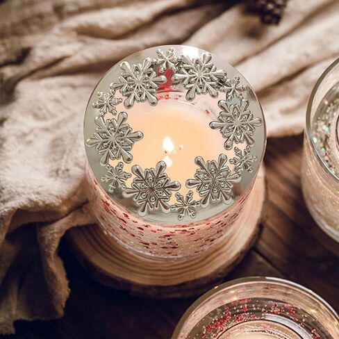 Candle Toppers Zinc Alloy Accelerate Melting Decorative Sturdy Glass Candle Sleeve for Bar Bedroom Party Home Decor, Argent in Kuwait
