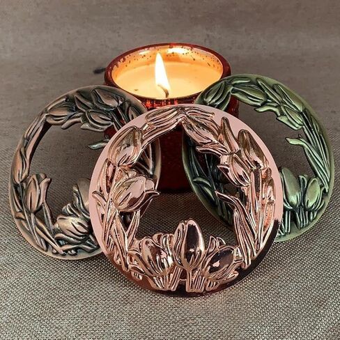2 Jar Candle Toppers Accessories Sleeves, for 50mm Jar Opening, Decorative in Saudi Arabia