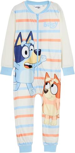 Bluey Kids Onesie For Kids All In One Girls Boys Pyjamas Fleece Pjs Zipped Sleepsuit in Kuwait