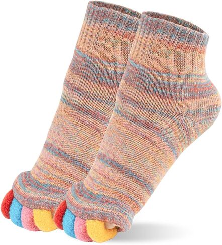 Happy Feet Toe Alignment Separator Socks, Prevent Foot Cramps and hammertoes, Toe Separator Massage Socks in Kuwait