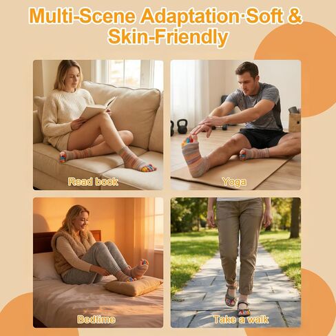 Happy Feet Toe Alignment Separator Socks, Prevent Foot Cramps and hammertoes, Toe Separator Massage Socks in Kuwait