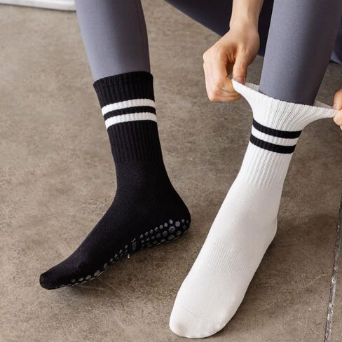 Pilates Yoga Grip Socks for Women, Non Slip Grippers Yoga Socks for Ballet, Dance Workout 3 Pairs in Kuwait
