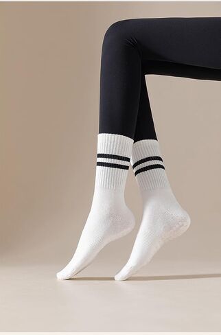 Pilates Yoga Grip Socks for Women, Non Slip Grippers Yoga Socks for Ballet, Dance Workout 3 Pairs in Kuwait