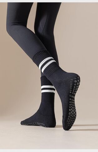Pilates Yoga Grip Socks for Women, Non Slip Grippers Yoga Socks for Ballet, Dance Workout 3 Pairs in Kuwait