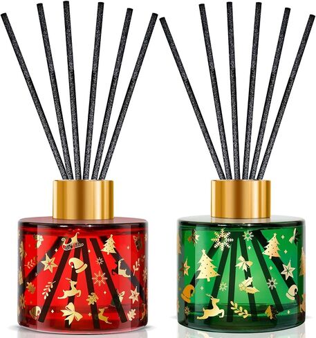 STRN Reed Diffuser Sets, Lavender Scented Oil Diffuser, Fragrance Reed Diffuser with 24 Sticks, 6.8 Fl.oz (200ml), 4 Scents Long-Lasting Air Freshener for Bedroom Bathroom Home Décor in Saudi Arabia