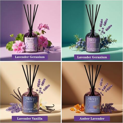 SCENTORINI Reed Diffuser Set, 6.76oz, Lavender Essential Oil Diffuser, Summer Fragrance Reed Diffuser with 24 Sticks for Bedroom Sleep, Spa Relax, Home Fragrance Bathroom Hotel Decor in Saudi Arabia