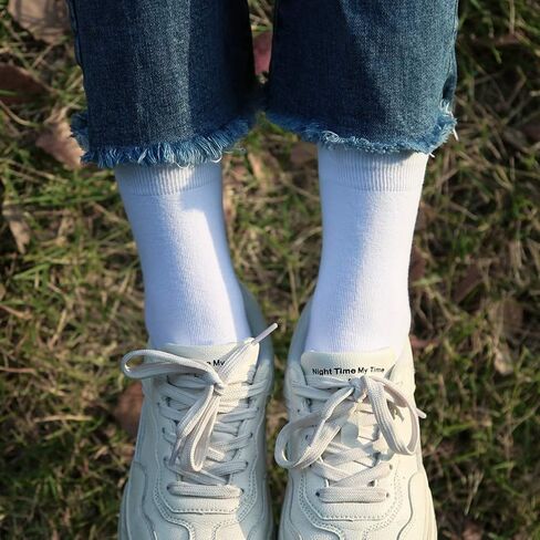 FGZ Women's Crew Socks 5 Pairs Soft Combed Cotton,Breathable Everyday Casual Socks for Women in Saudi Arabia