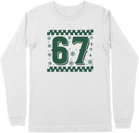 TeesAndTankYou Green 67 Ugly Sweater للأطفال تي شيرت بأكمام طويلة للشباب in Kuwait