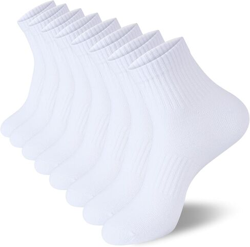 Monxiery 8 Pairs Mens Cotton Ankle Socks, Lightweight Performance Moisture Wicking Breathable socks in Saudi Arabia