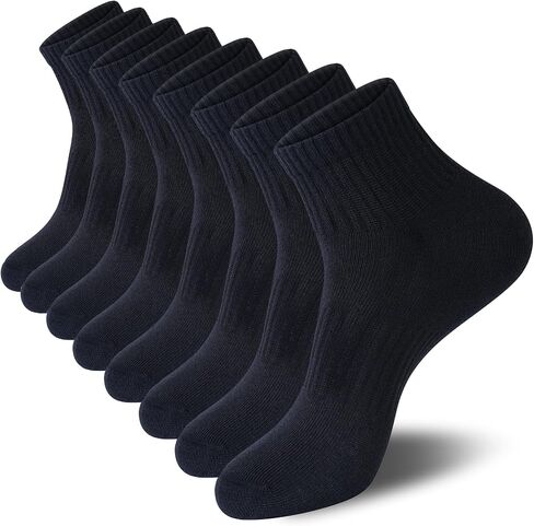 Monxiery 8 Pairs Mens Cotton Ankle Socks, Lightweight Performance Moisture Wicking Breathable socks in Saudi Arabia