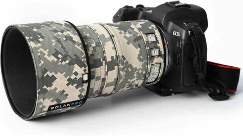 Rolanpro Waterproof Lens Camouflage Coat for Canon RF 70-200mm F4 L Rain Cover Telephoto Lens Protective Sleeve Case Clothing#3 Jungle in Kuwait
