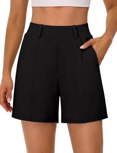BMJL Athletic High Waisted Shorts Pleated with Pockets 4.5" Workout Shorts for Women Moisture Wicking in Kuwait