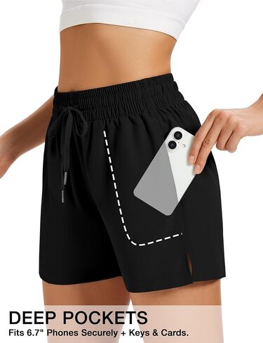 Winvote 2 Pack 3 Inch Womens Athletic Shorts Basic Gym Workout Shorts Quick Dry Lightweight Running Shorts with Pockets in Saudi Arabia