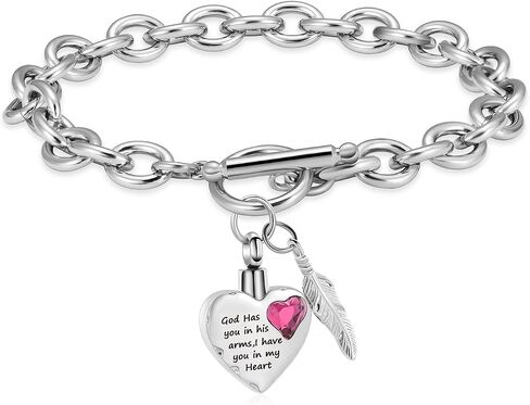 Cremation Urn Bracelet for Heart Locket Holder Bangle Link Chain Cremation Jewelry Braided Rope Bracelets for Women Jewelry Gift With Funnel Kit & Bag in Saudi Arabia
