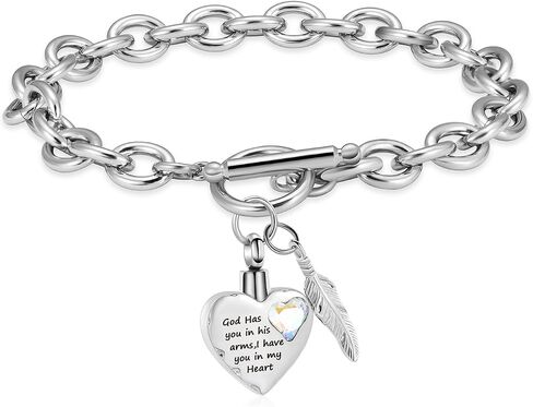 Cremation Urn Bracelet for Heart Locket Holder Bangle Link Chain Cremation Jewelry Braided Rope Bracelets for Women Jewelry Gift With Funnel Kit & Bag in Saudi Arabia