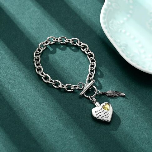 Cremation Urn Bracelet for Heart Locket Holder Bangle Link Chain Cremation Jewelry Braided Rope Bracelets for Women Jewelry Gift With Funnel Kit & Bag in Saudi Arabia