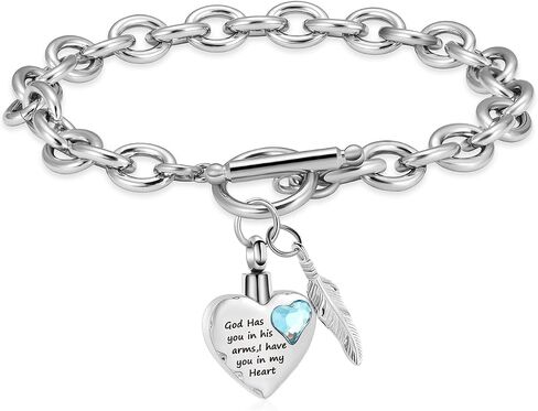Cremation Urn Bracelet for Heart Locket Holder Bangle Link Chain Cremation Jewelry Braided Rope Bracelets for Women Jewelry Gift With Funnel Kit & Bag in Saudi Arabia