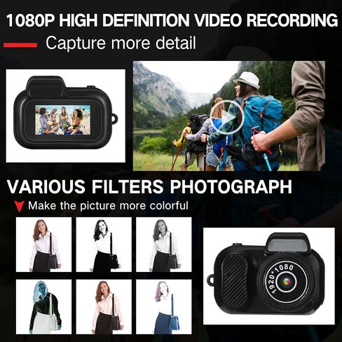 Mini Keychain Camera 1080p Small Retro Portable Photo Video Camera 100 Mins Battery Life Micro Video Camcorder for Travel Study Recording (64gb) in Kuwait