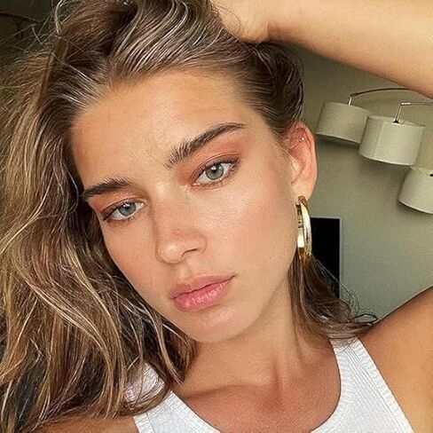 14K Gold Hoop Earrings for Women Big Gold Earrings Square-edge Jewelry Timeless Hypoallergenic Hoop Earrings Women in Saudi Arabia