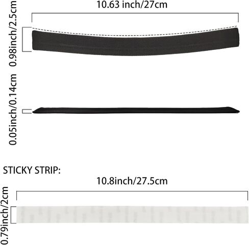 2 Pack Hat Sweat Liner Guard with 16 Adhesive Strips, Washable Anti Sweat Stain Protector for Baseball Caps in Saudi Arabia