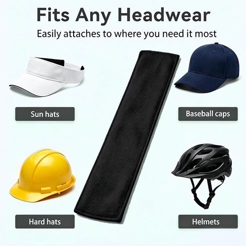 2 Pack Hat Sweat Liner Guard with 16 Adhesive Strips, Washable Anti Sweat Stain Protector for Baseball Caps in Saudi Arabia
