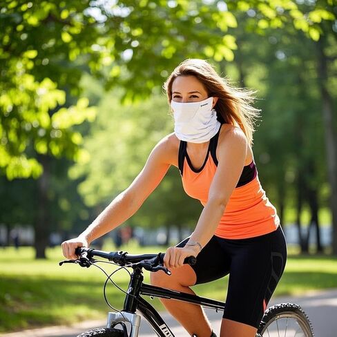 PROUDDEMON UPF 50+ UV Face Mask for Women & Men – Ice Silk Full Face Sun Shield Neck Gaiter, Breathable Cooling Veil for Outdoor Protection (White) in Kuwait