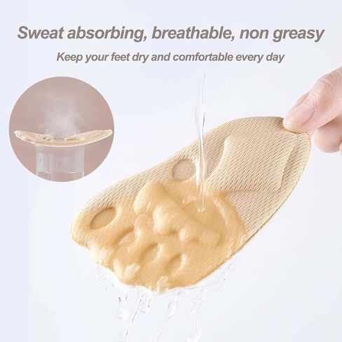 6PCS Upgraded Metatarsal Pads for Women, Shoe Inserts for Women, Non-Slip Shoe Inserts for High Heels, Ball of Foot Cushions Relief and Comfort, Fits Any (3Pair Beige+3Pair Black) in Kuwait