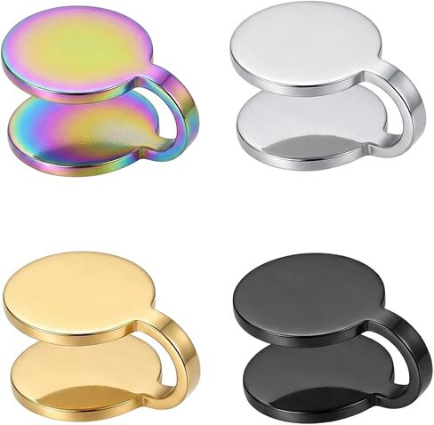 8 PCS Keloid Compression Earrings, 12mm Round Clip-On Design in Silver, Black, Multicolor, and Gold,Pressure Earrings for Keloids with Adjustable Tension for Comfortable Wear ﻿ in Saudi Arabia