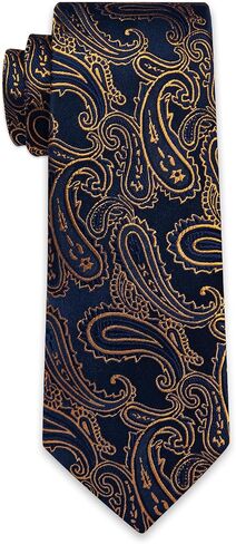 YourTies Tie Set for Men Paisley Necktie Silk Woven Pocket Square Cufflinks Tie Clip Lapel Pin Formal Business Wedding Party in Saudi Arabia